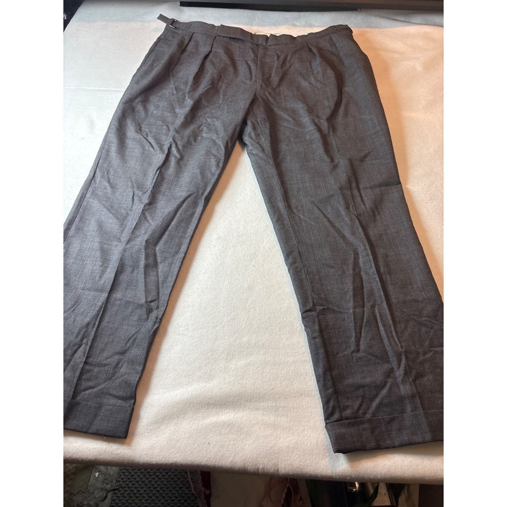 Ralph Lauren Purple Label 39x28.5Mens Gray Dress Pant Polyester‎ Blend